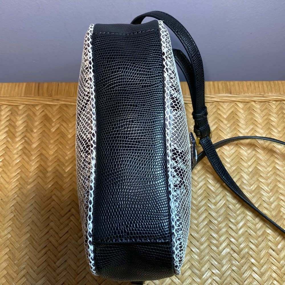 G.I.L.I. Python Print Leather Crossbody - image 7